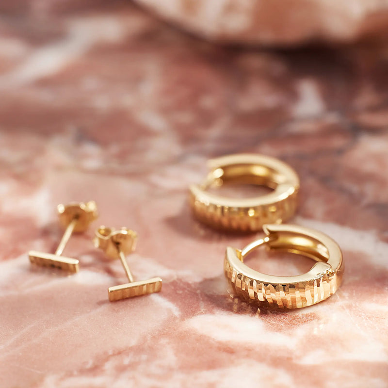 Diamond Cut Earrings Set