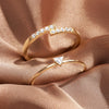 Or 14 Carats Bague Croix Zircon - 10