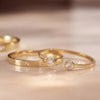 14 Karat Gold Cubic Zirconia Open Stacker Ring - 9
