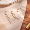 14 Karat Gold Beaded Drop Earrings - 9
