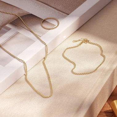 Or 14 Carats Bracelet Boules - 11