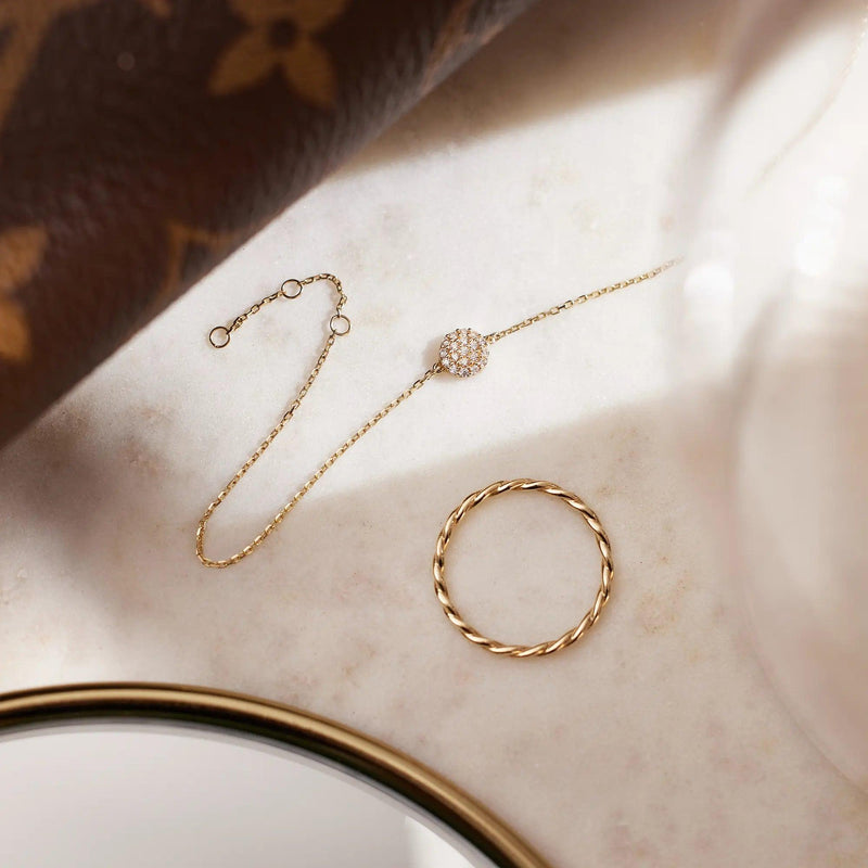 Pavé Cubic Zirconia Round Bracelet