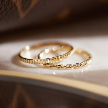 14 Karaat Goud Fine Eternity Line Band Ring - 12