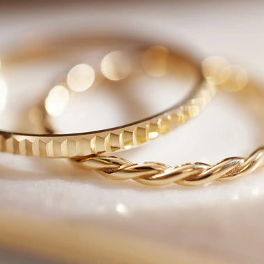 14 Karat Gold Fine Eternity Line Band Ring - 10