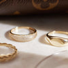 585er Gold Pavé Zirkonia Dome Ring - 9
