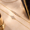 14 Karat Gold Cubic Zirconia Flower Bracelet - 5