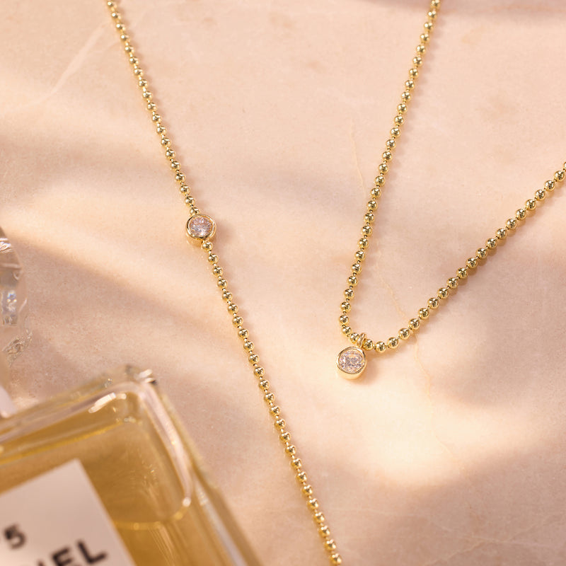 Bracelet Boules Bezel Solo Zircon