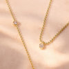 14 Karaat Goud Bezel Set Zirkonia Bolletjes Set - 2