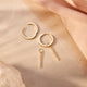 Pavé Cubic Zirconia Bar Hoop Charm