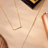 Or 14 Carats Bracelet Bar - 9