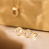 14 Karat Gold Pavé Cubic Zirconia Open Halo Studs - 5
