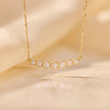 14 Karat Gold Cubic Zirconia Trail Necklace - 11