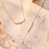 14 Karat Gold Cubic Zirconia Trail Necklace - 13