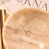 14 Karat Gold Circle Pendant Necklace - 13