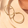 14 Karat Gold Tube Oversized Hoops (40mm) - 5