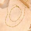 14 Karat Gold Stationed Spheres Necklace - 12