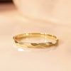 14 Karat Gold Hammered Stacker Ring - 5