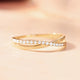 Crossover Cubic Zirconia Eternity Ring