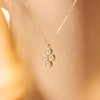 14 Karaat Goud Zirkonia Bloem Pendant Ketting - 7