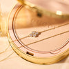 14 Karat Gold Cubic Zirconia Flower Bracelet - 7