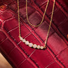 14 Karat Gold Cubic Zirconia Trail Necklace - 12