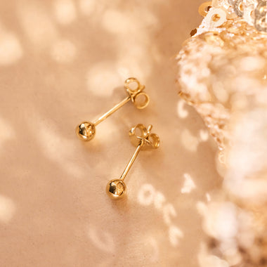 14 Karat Gold Bold Sphere Studs - 7