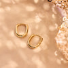 14 Karat Gold Chain Huggie Hoops (11mm) - 5