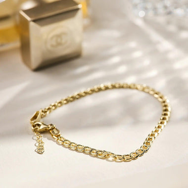 14 Karat Gold Curb Chain Bracelet - 5