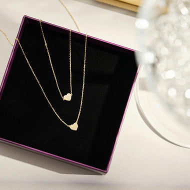 14 Karat Gold Heart Pendant Necklace - 12