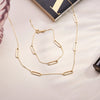 14 Karat Gold Stationed Paperclip Set - 2