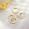 14 Karat Gold Pavé Cubic Zirconia Huggie Hoops (12mm) - 9