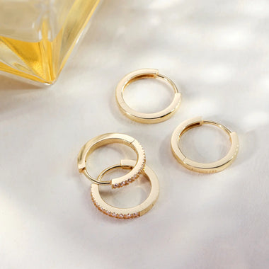 14 Karat Gold Essential Huggie Hoops (12mm) - 8