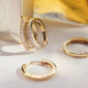 Pavé Cubic Zirconia Huggie Hoops (12mm)