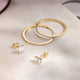 Pavé Zirkonia Grote Hoops Oorbellen Set