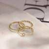 585er Gold Essential Gedrehter Stapelring - 9