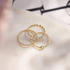 585er Gold Essential Gedrehter Stapelring - 10