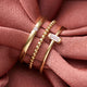 Vertikal Baguette Cut Zirkonia Ring