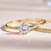14 Karat Gold Three Prong Round Cut Cubic Zirconia Ring - 5