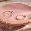 Or 14 Carats Set de Bagues Whishbone Croisée - 2