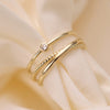 585er Gold Mini Zirkonia Ring - 5