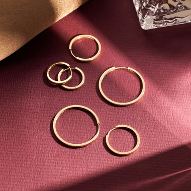 14 Karat Gold Essential Medium Hoops (18mm) - 7