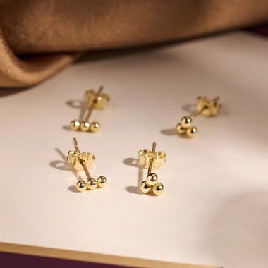 14 Karat Gold Sphere Cluster Studs - 5