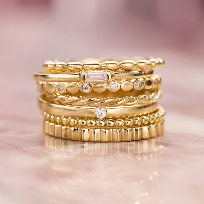 Bague Eternity Bezel Etincelante Pois Zircon