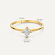 Square Cut Zirkonia Ring