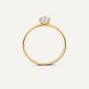 14 Karat Gold Three Prong Round Cut Cubic Zirconia Ring - 7