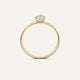 Three Prong Round Cut Cubic Zirconia Ring