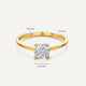 Four Prong Round Cut Cubic Zirconia Ring