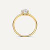 14 Karat Gold Four Prong Round Cut Cubic Zirconia Ring - 7