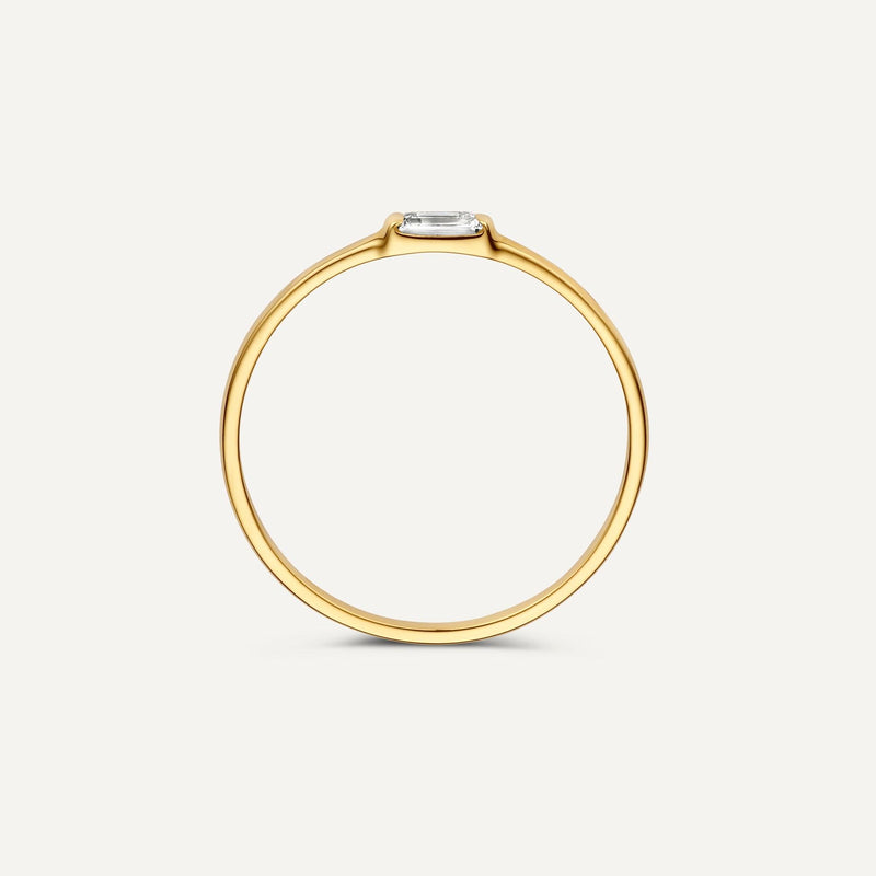 Baguette Cut Zirkonia Ring