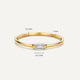 Baguette Cut Zirkonia Ring